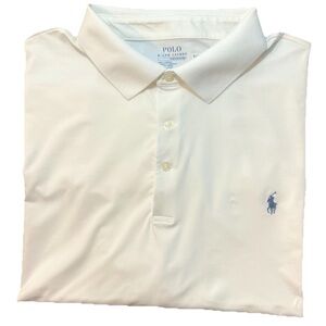 Ralph Lauren Performance Men's Polo Shirt 4XB BIG White short sleeve